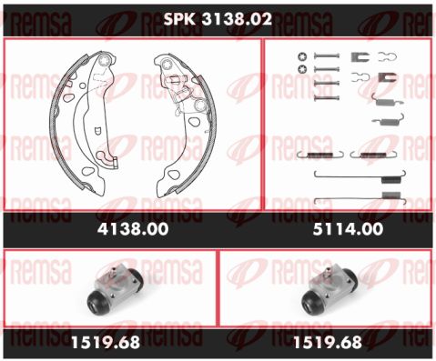 Obrázok Sada bŕzd, Bubnová brzda REMSA Super Precision Kit SPK313802