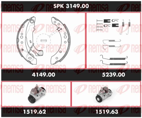 Obrázok Sada bŕzd, Bubnová brzda REMSA Super Precision Kit SPK314900