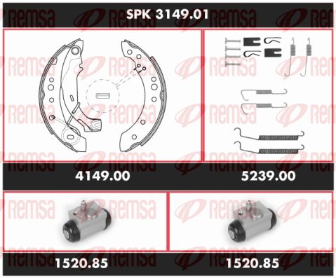 Obrázok Sada bŕzd, Bubnová brzda REMSA Super Precision Kit SPK314901