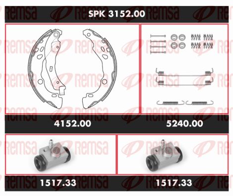 Obrázok Sada bŕzd, Bubnová brzda REMSA Super Precision Kit SPK315200