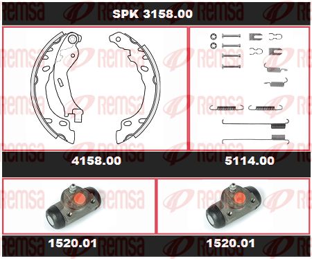 Obrázok Sada bŕzd, Bubnová brzda REMSA Super Precision Kit SPK315800