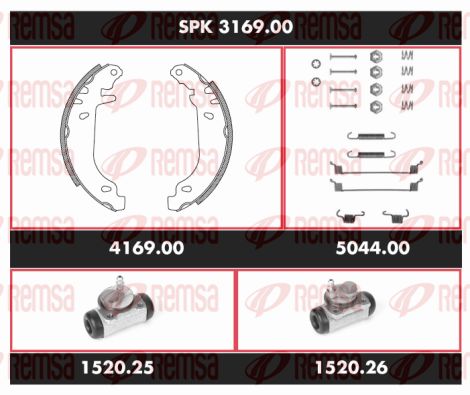 Obrázok Sada bŕzd, Bubnová brzda REMSA Super Precision Kit SPK316900