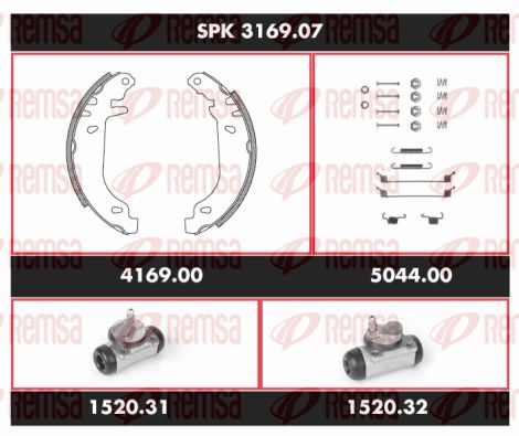 Obrázok Sada bŕzd, Bubnová brzda REMSA Super Precision Kit SPK316907