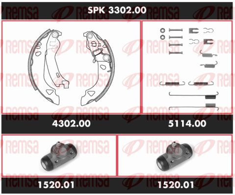 Obrázok Sada bŕzd, Bubnová brzda REMSA Super Precision Kit SPK330200