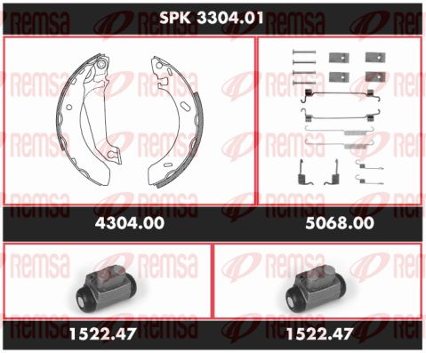 Obrázok Sada bŕzd, Bubnová brzda REMSA Super Precision Kit SPK330401