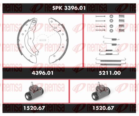 Obrázok Sada bŕzd, Bubnová brzda REMSA Super Precision Kit SPK339601