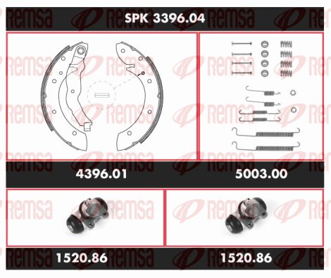 Obrázok Sada bŕzd, Bubnová brzda REMSA Super Precision Kit SPK339604