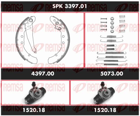 Obrázok Sada bŕzd, Bubnová brzda REMSA Super Precision Kit SPK339701