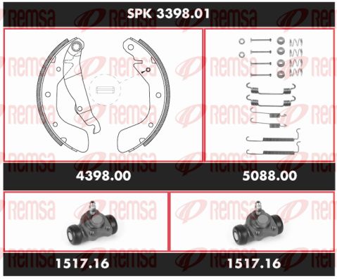 Obrázok Sada bŕzd, Bubnová brzda REMSA Super Precision Kit SPK339801