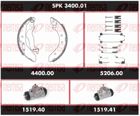 Obrázok Sada bŕzd, Bubnová brzda REMSA Super Precision Kit SPK340001