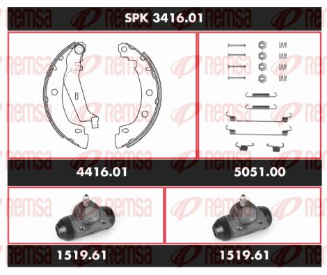 Obrázok Sada bŕzd, Bubnová brzda REMSA Super Precision Kit SPK341601
