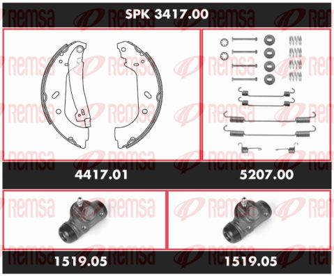 Obrázok Sada bŕzd, Bubnová brzda REMSA Super Precision Kit SPK341700