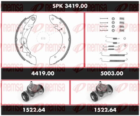 Obrázok Sada bŕzd, Bubnová brzda REMSA Super Precision Kit SPK341900