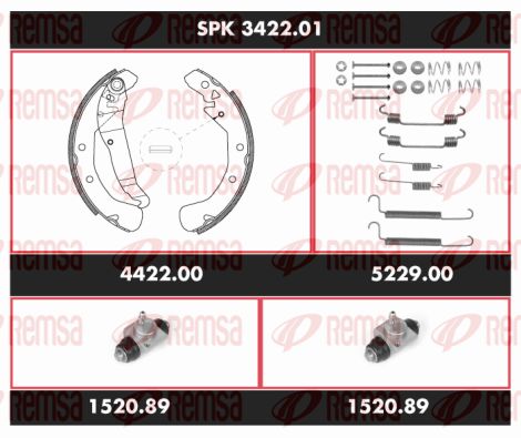 Obrázok Sada bŕzd, Bubnová brzda REMSA Super Precision Kit SPK342201