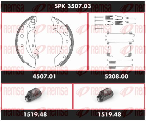 Obrázok Sada bŕzd, Bubnová brzda REMSA Super Precision Kit SPK350703