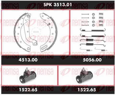 Obrázok Sada bŕzd, Bubnová brzda REMSA Super Precision Kit SPK351301