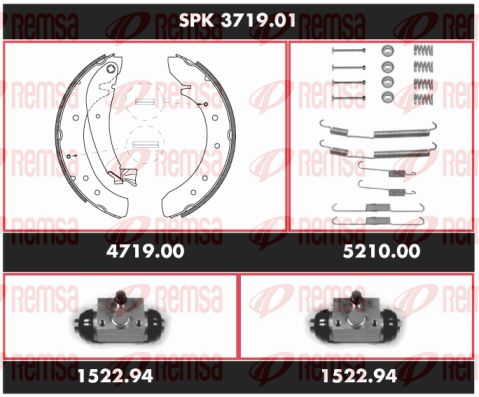 Obrázok Sada bŕzd, Bubnová brzda REMSA Super Precision Kit SPK371901
