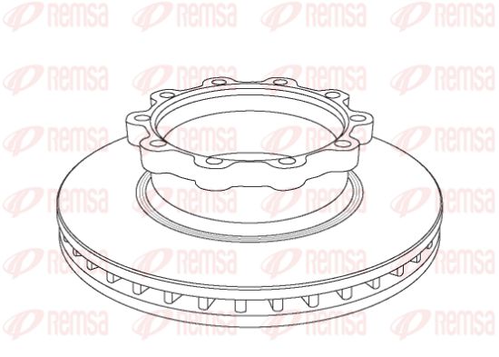 Obrázok Brzdový kotúč REMSA Heavy Duty Brake Disc NCA104720