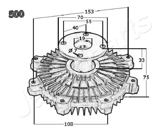 Obrázok Spojka ventilátora chladenia JAPANPARTS  VC500
