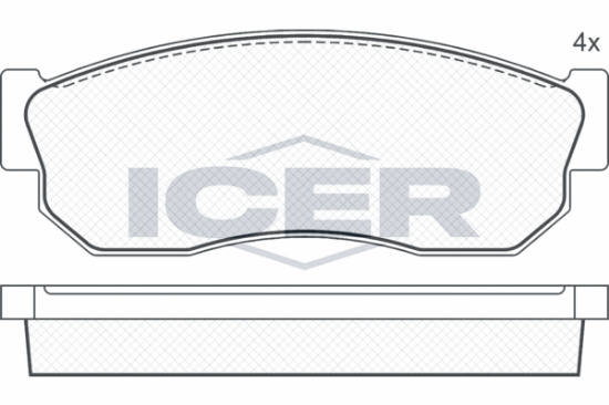 Obrázok Sada brzdových platničiek kotúčovej brzdy ICER  180409