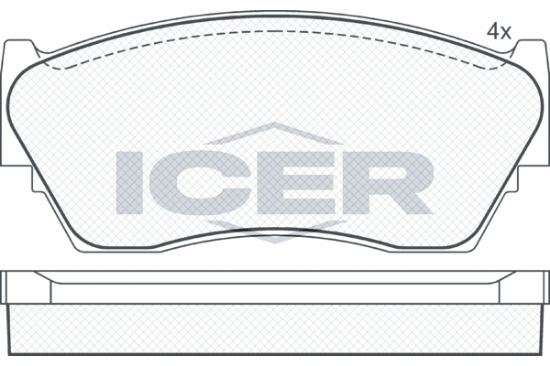 Obrázok Sada brzdových platničiek kotúčovej brzdy ICER  180937