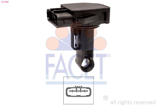 Obrázok Merač hmotnosti vzduchu FACET Made in Italy - OE Equivalent 101407