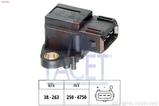 Obrázok Senzor tlaku nastavenia výżky FACET Made in Italy - OE Equivalent 103104