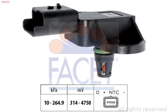 Obrázok Senzor tlaku nastavenia výżky FACET Made in Italy - OE Equivalent 103137