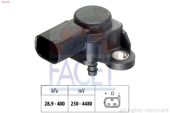 Obrázok Senzor tlaku nastavenia výżky FACET Made in Italy - OE Equivalent 103175