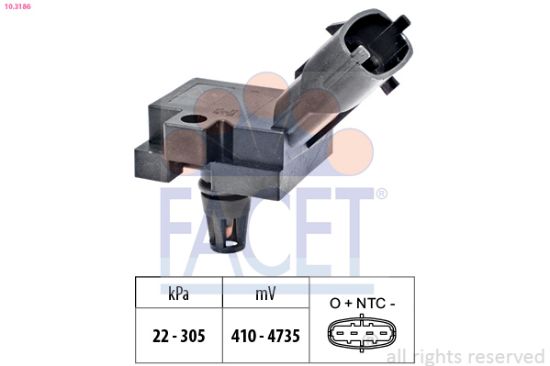 Obrázok Senzor tlaku nastavenia výżky FACET Made in Italy - OE Equivalent 103186