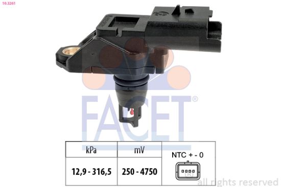 Obrázok Senzor tlaku nastavenia výżky FACET Made in Italy - OE Equivalent 103261
