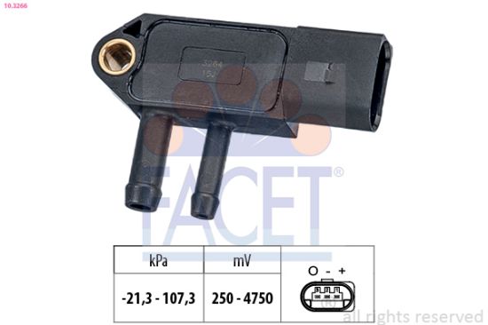 Obrázok Snímač tlaku výfukových plynov FACET Made in Italy - OE Equivalent 103266