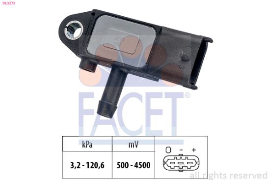 Obrázok Snímač tlaku výfukových plynov FACET Made in Italy - OE Equivalent 103273