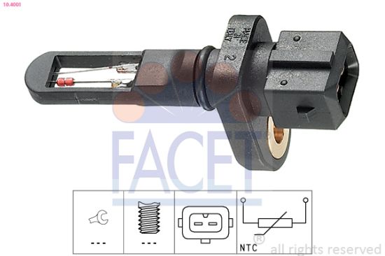 Obrázok Snímač teploty nasávaného vzduchu FACET Made in Italy - OE Equivalent 104001