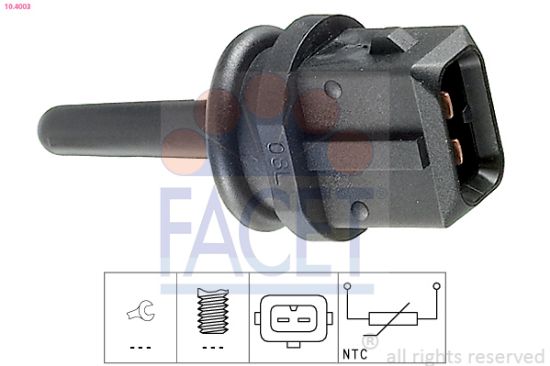 Obrázok Snímač teploty nasávaného vzduchu FACET Made in Italy - OE Equivalent 104003