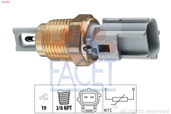 Obrázok Snímač teploty nasávaného vzduchu FACET Made in Italy - OE Equivalent 104004
