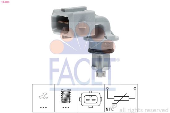Obrázok Snímač teploty nasávaného vzduchu FACET Made in Italy - OE Equivalent 104005