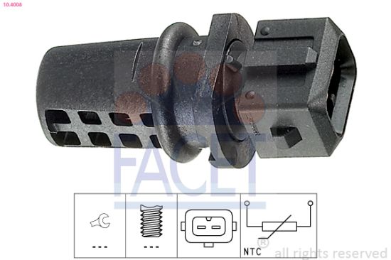 Obrázok Snímač teploty nasávaného vzduchu FACET Made in Italy - OE Equivalent 104008