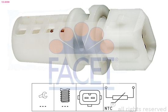 Obrázok Snímač teploty nasávaného vzduchu FACET Made in Italy - OE Equivalent 104009