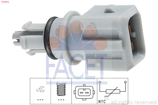 Obrázok Snímač teploty nasávaného vzduchu FACET Made in Italy - OE Equivalent 104012