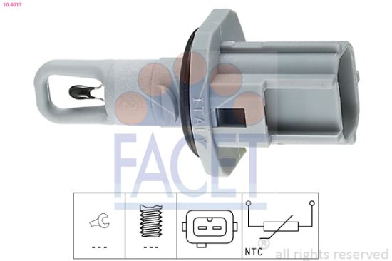 Obrázok Snímač teploty nasávaného vzduchu FACET Made in Italy - OE Equivalent 104017