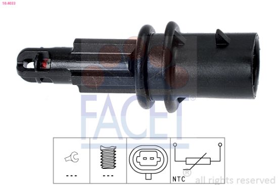 Obrázok Snímač teploty nasávaného vzduchu FACET Made in Italy - OE Equivalent 104033