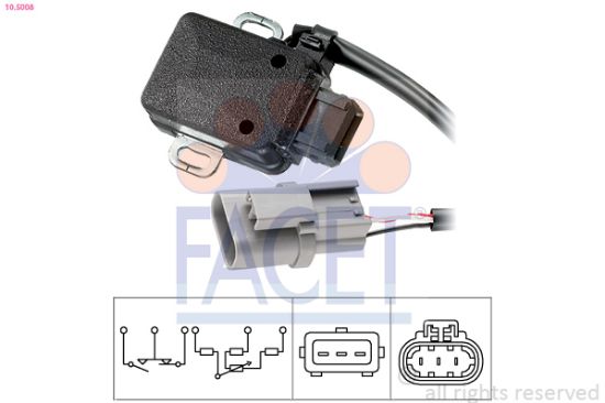 Obrázok Snímač polohy żkrtiacej klapky FACET Made in Italy - OE Equivalent 105008