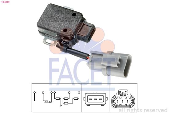 Obrázok Snímač polohy żkrtiacej klapky FACET Made in Italy - OE Equivalent 105019