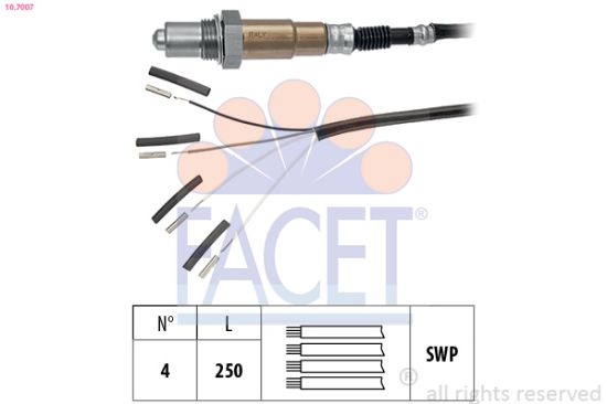 Obrázok Lambda sonda FACET Made in Italy - OE Equivalent 107007