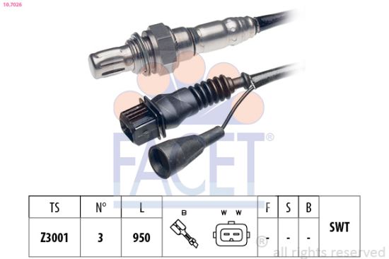 Obrázok Lambda sonda FACET Made in Italy - OE Equivalent 107026