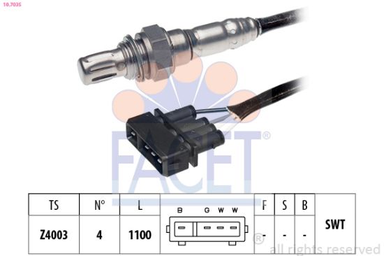 Obrázok Lambda sonda FACET Made in Italy - OE Equivalent 107035