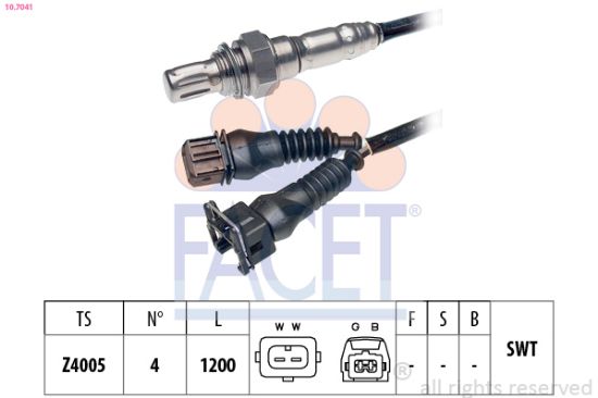 Obrázok Lambda sonda FACET Made in Italy - OE Equivalent 107041