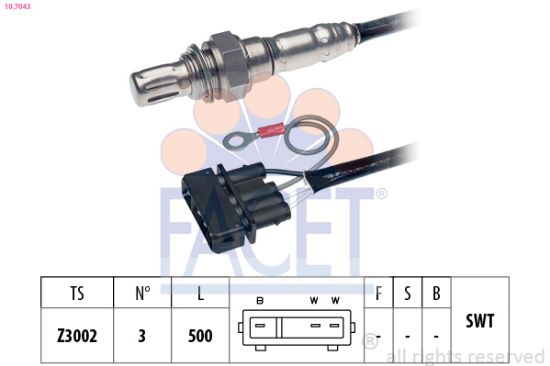 Obrázok Lambda sonda FACET Made in Italy - OE Equivalent 107043
