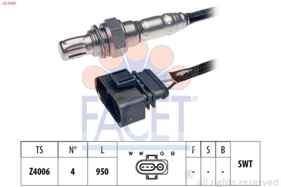 Obrázok Lambda sonda FACET Made in Italy - OE Equivalent 107049